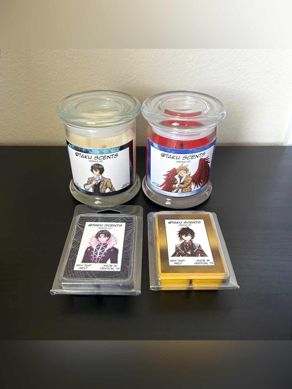 Otaku Scents Hawks Dazai Chrollo Bundle Anime Candle Wax Melts